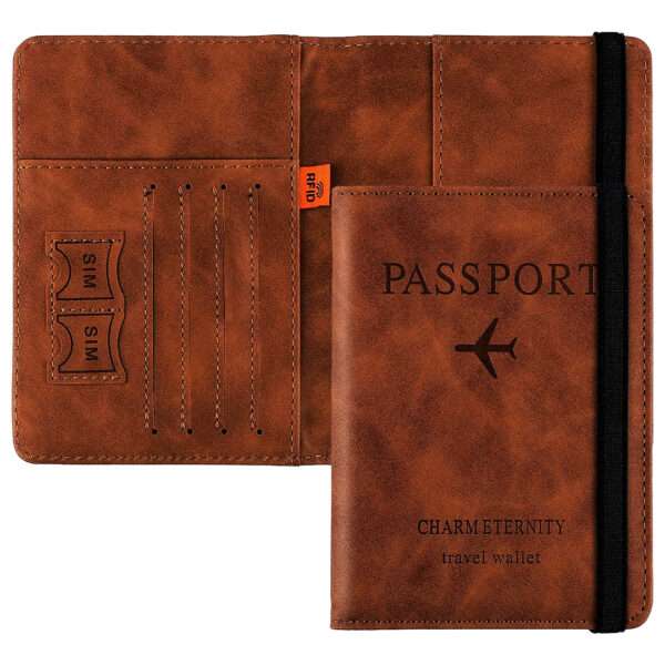 Leather Passport Holder with Travel Kit